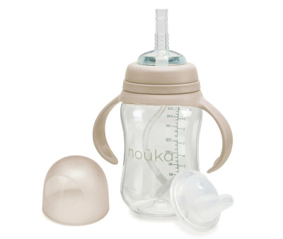 Taza Transitional con Pajita Flexible con Peso 240ml Soft Sand