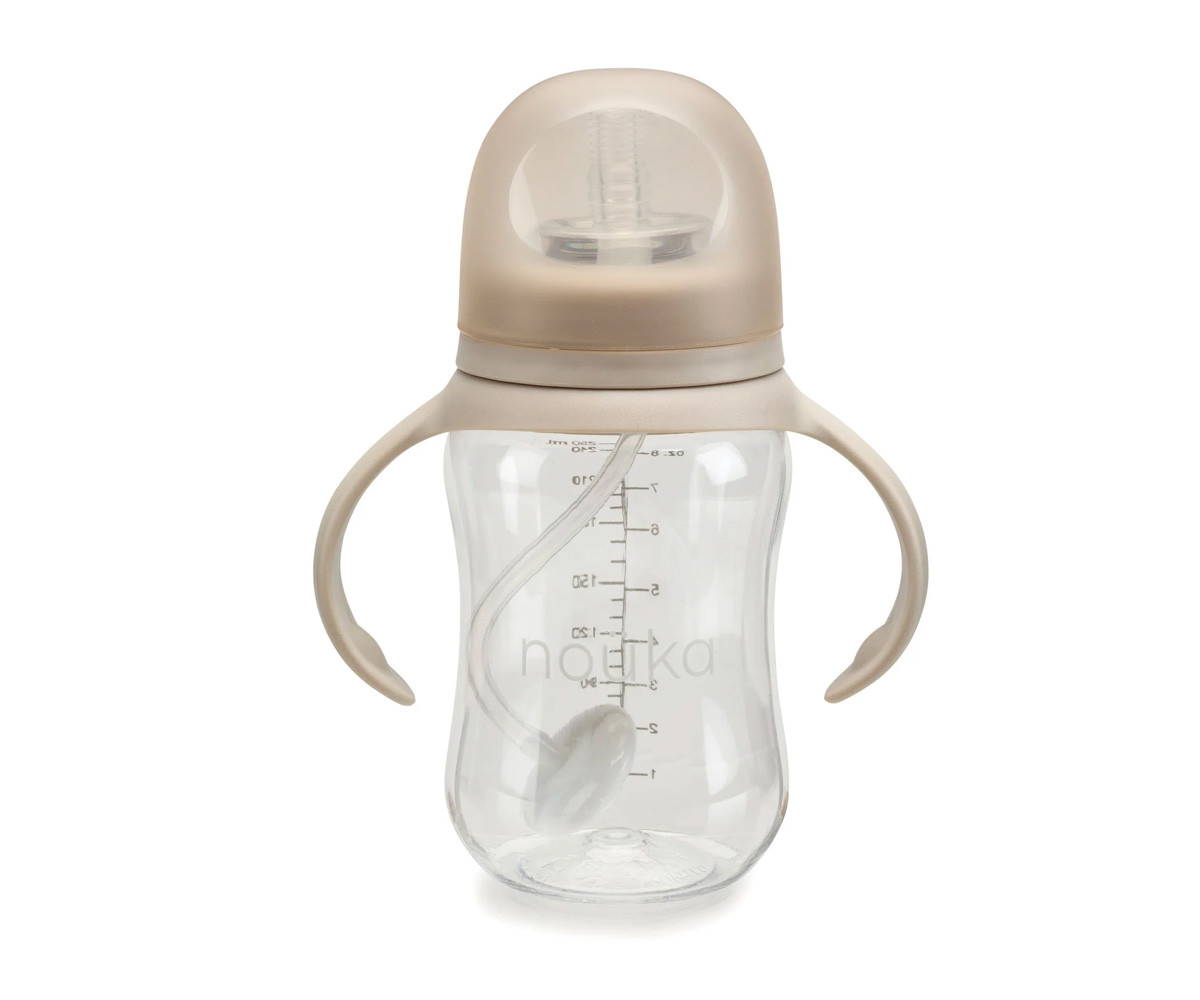 Taza Transitional con Pajita Flexible con Peso 240ml Soft Sand