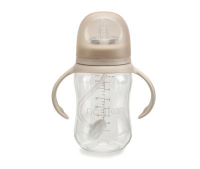 Taza Transitional con Pajita Flexible con Peso 240ml Soft Sand