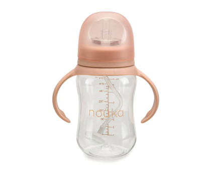 Taza Transitional con Pajita Flexible con Peso 240ml Soft Blush
