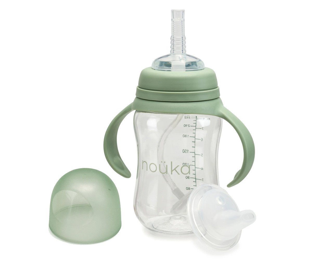 Taza Transitional con Pajita Flexible con Peso 240ml Moss