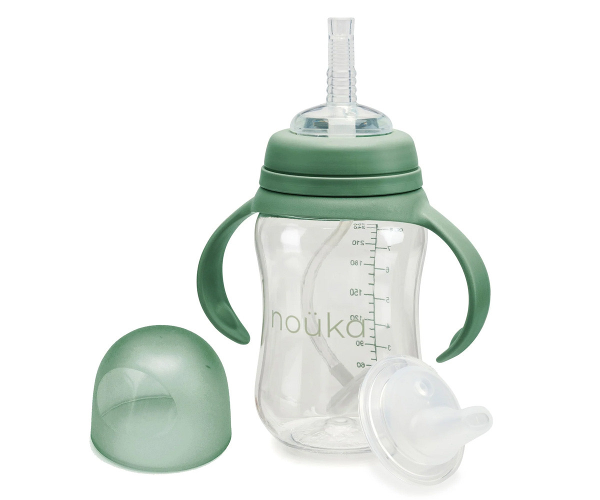 Taza Transitional con Pajita Flexible con Peso 240ml Fern