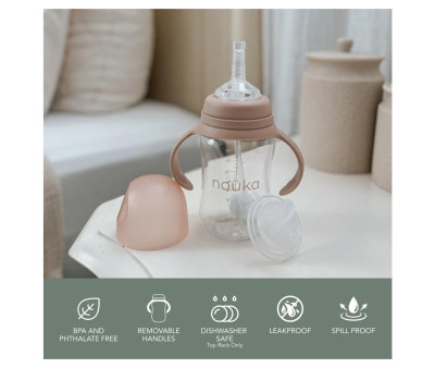 Taza Transitional con Pajita Flexible con Peso 240ml Deep Ocean