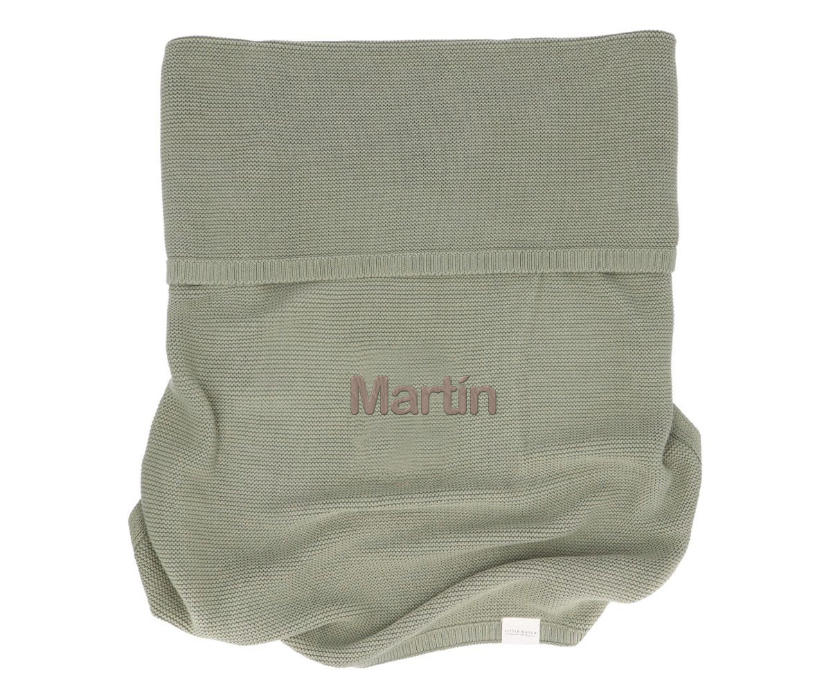 Manta de Punto Pure Olive Personalizable