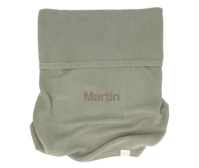 Manta de Punto Pure Olive Personalizable