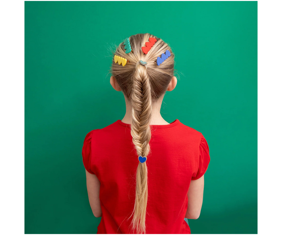 4 Pinzas Heart Acetate Clips