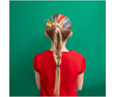 4 Pinzas Heart Acetate Clips