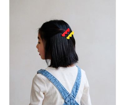 4 Pinzas Heart Acetate Clips