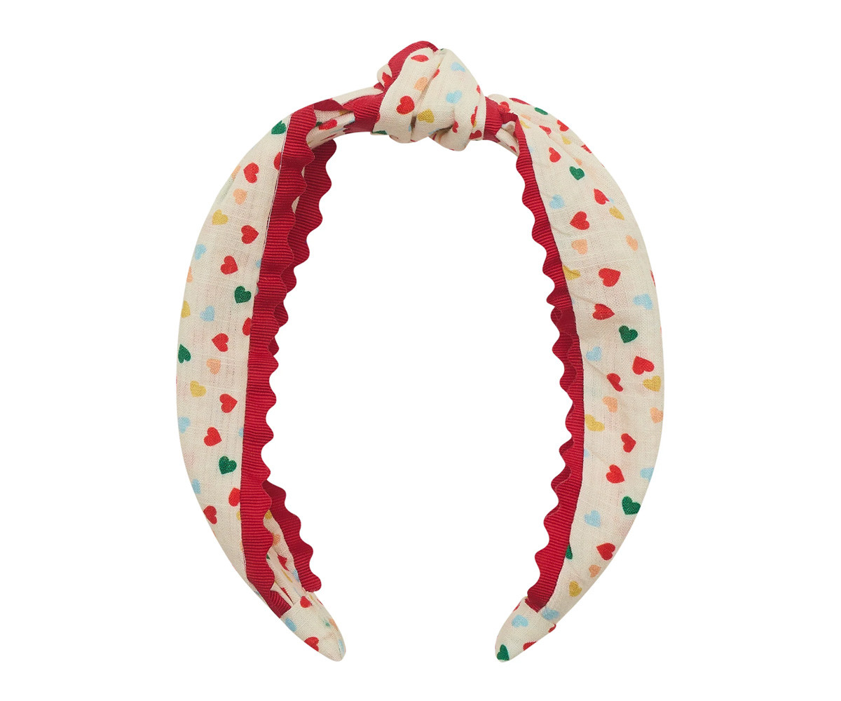 Diadema Heart Print Knotted Alice