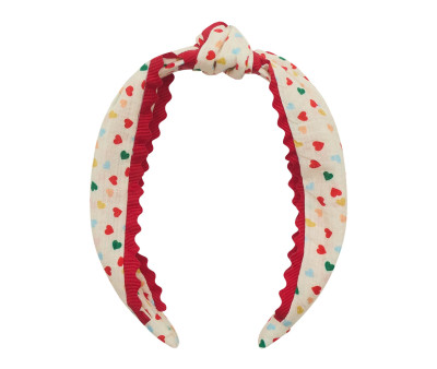 Diadema Heart Print Knotted Alice