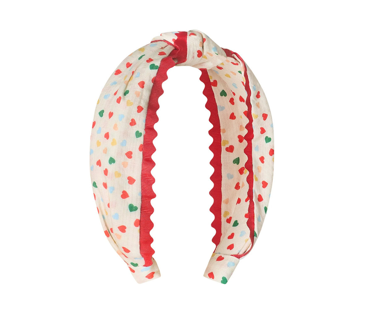 Diadema Heart Print Knotted Alice