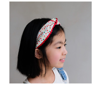 Diadema Heart Print Knotted Alice
