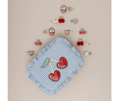 2 Clips Pom Pom Cherries