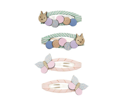 4 Clips de Pelo Hungry Caterpillar Clics Clacs