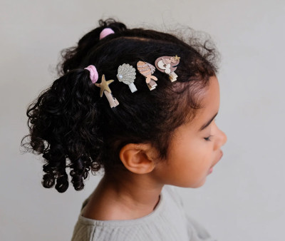 8 Mini Pinzas de Pelo Mermaid