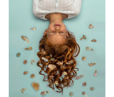 8 Mini Pinzas de Pelo Mermaid