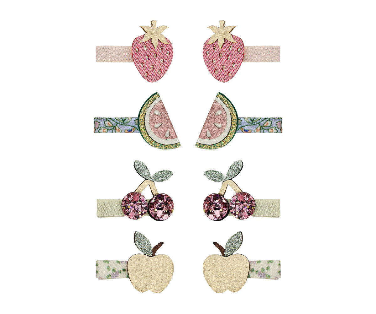 8 Mini Pinzas de Pelo Fruit Salad