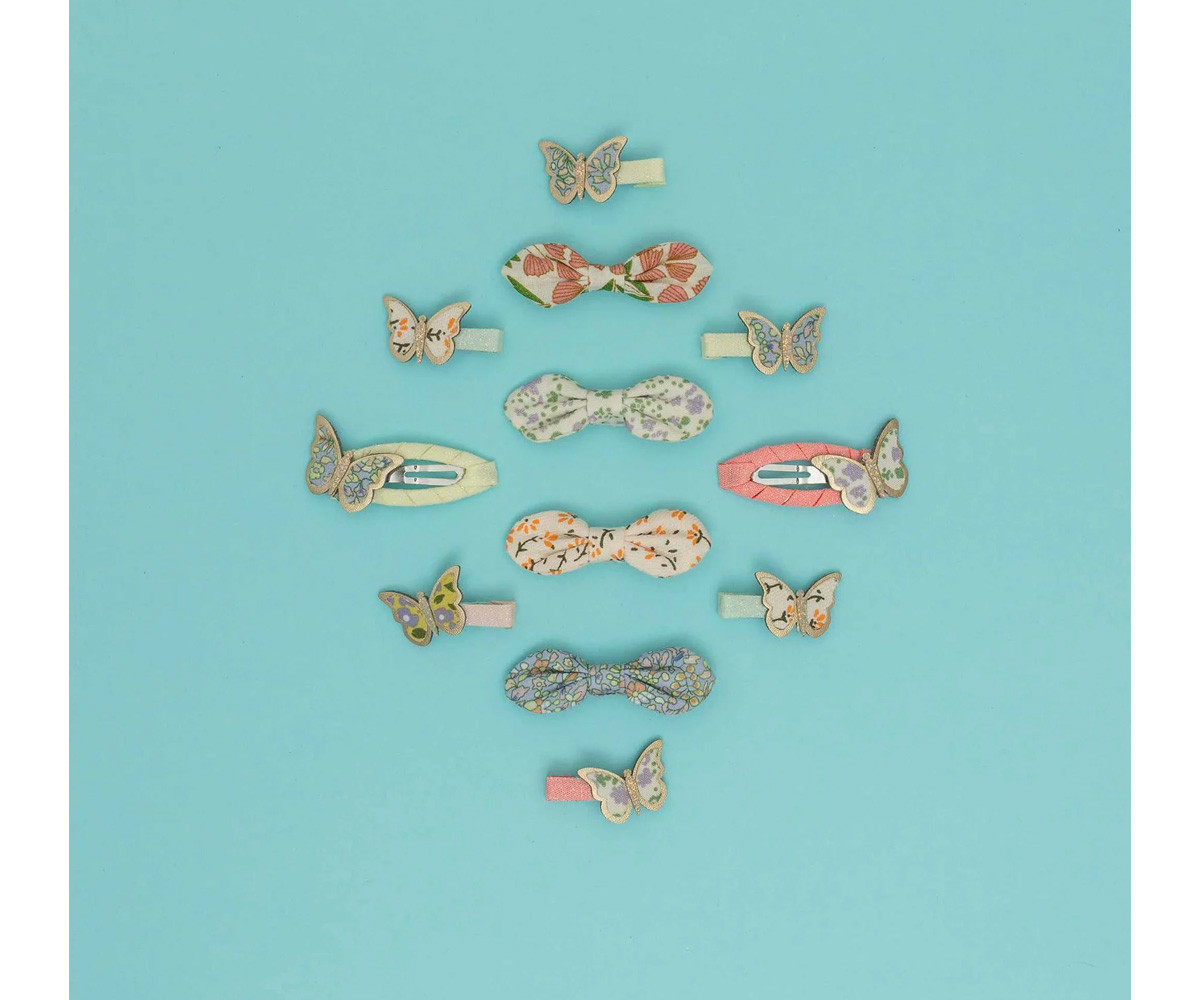 4 Clips de Lazos Flora