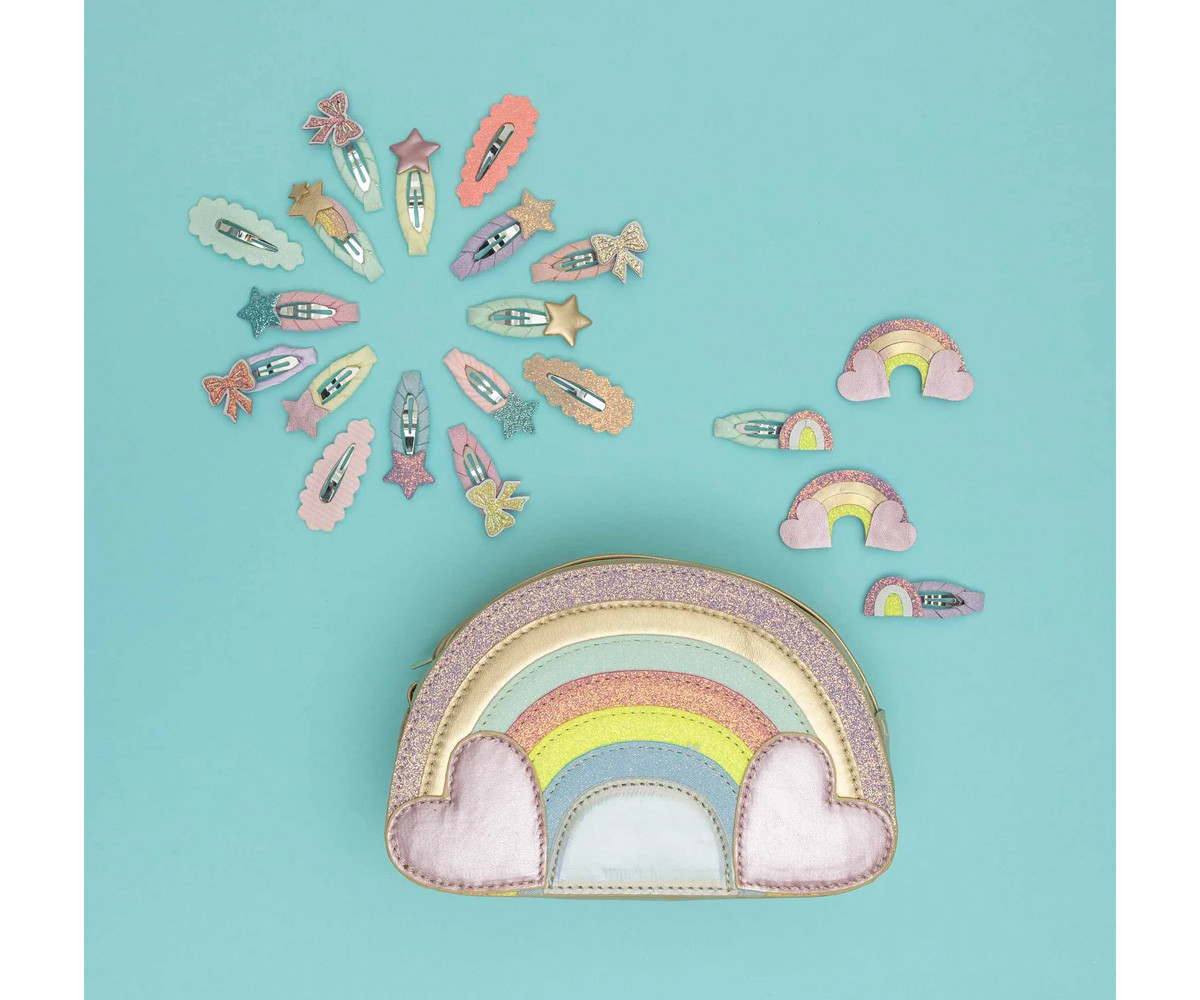 5 Mini Clips Rainbow and Stars Clic Clacs