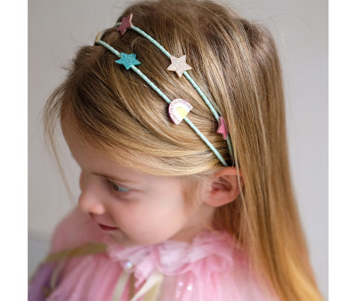 Diadema Doble Rainbow and Stars Alice