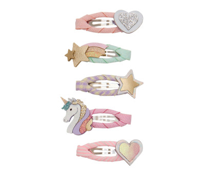 5 Mini Clips Dreamy Unicorn Clic Clacs