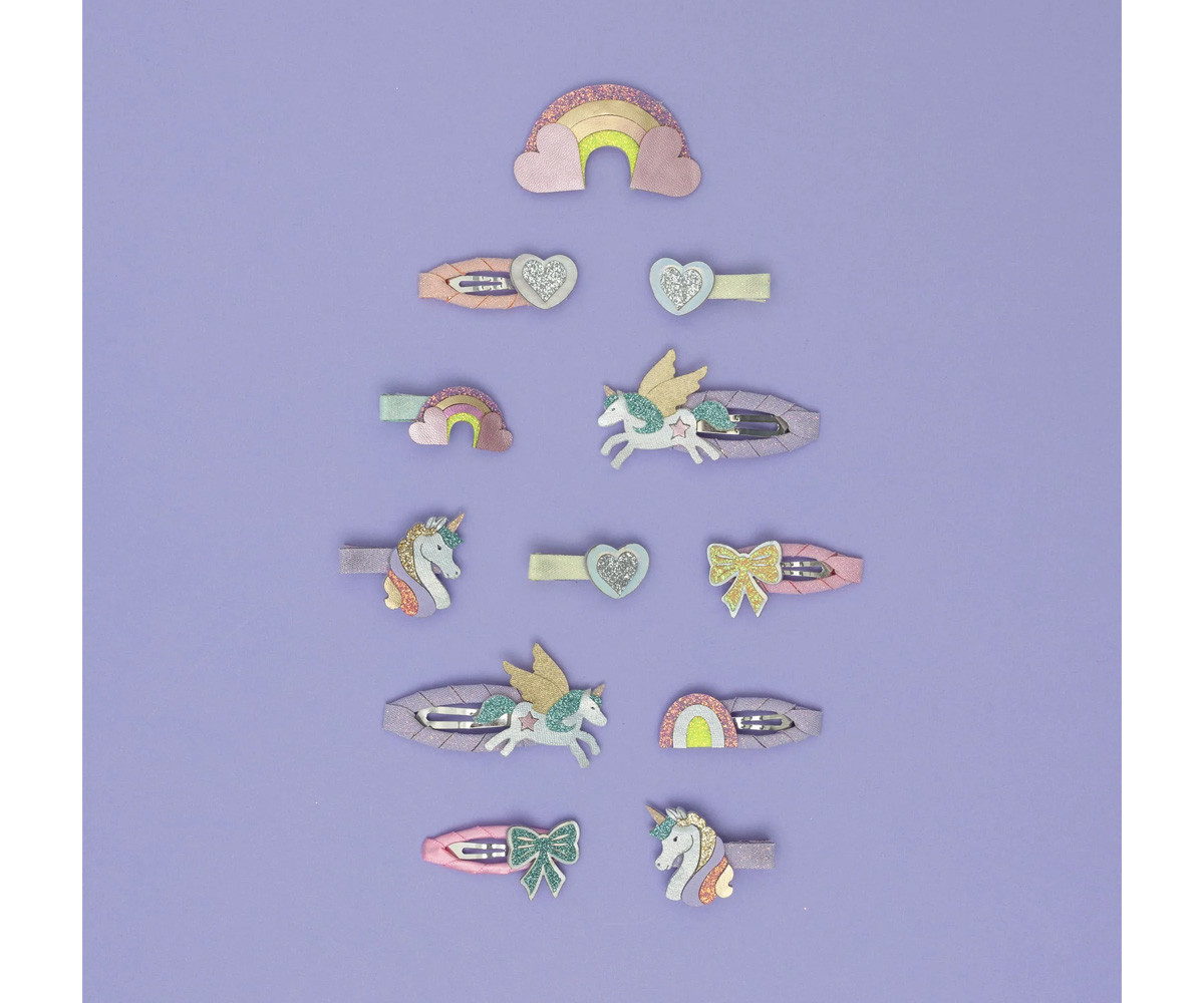5 Mini Clips Dreamy Unicorn Clic Clacs