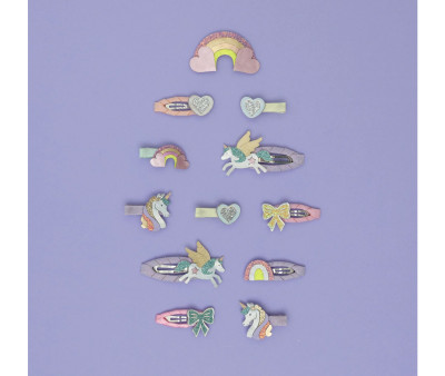 5 Mini Clips Dreamy Unicorn Clic Clacs