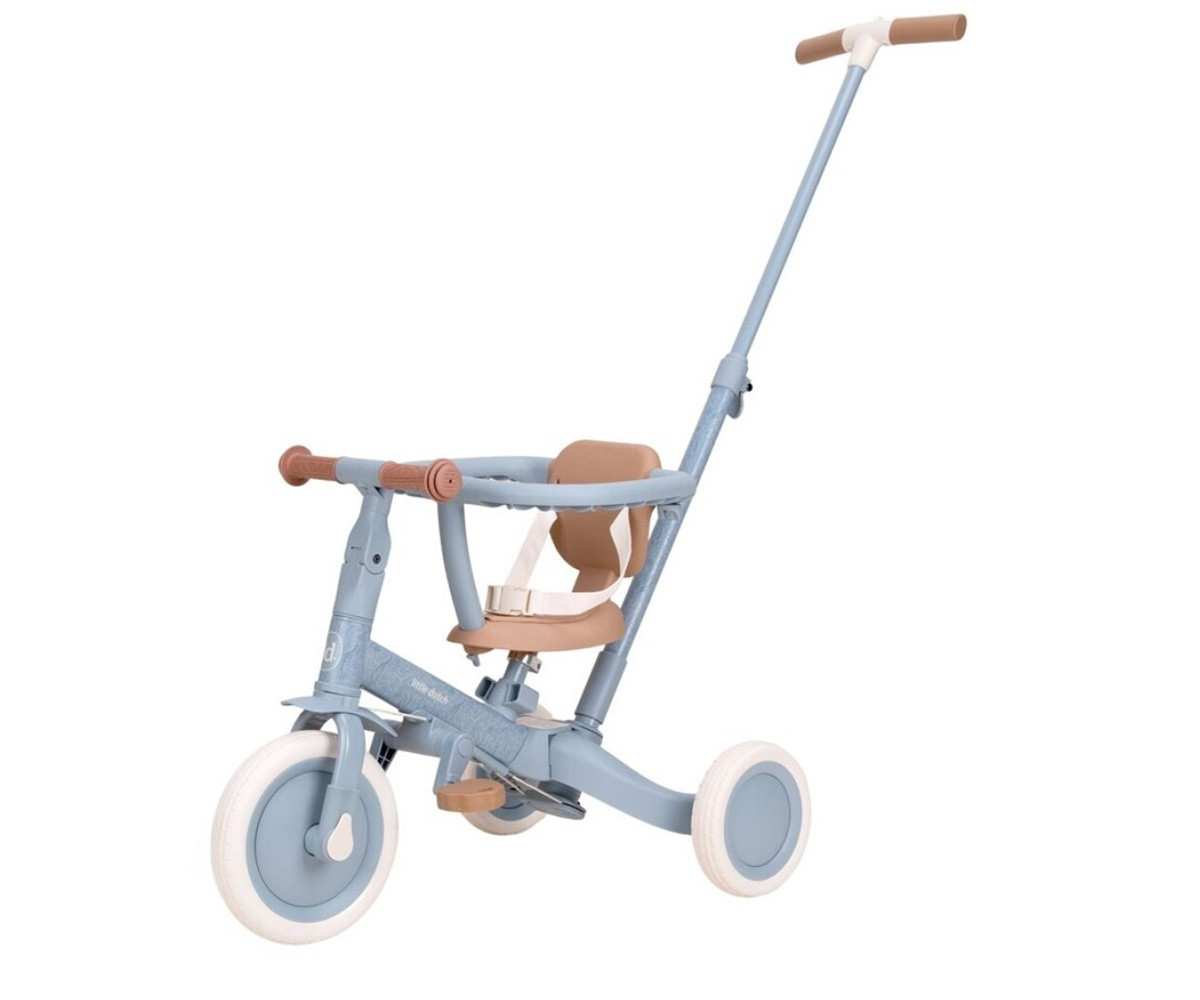 4-in-1 Tricycle with Push Bar Safari Dreams Blue