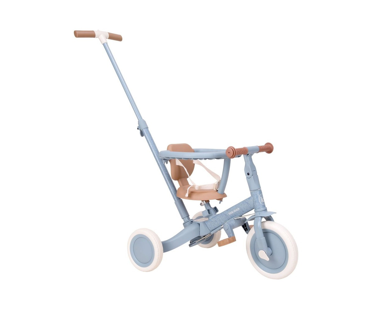 4-in-1 Tricycle with Push Bar Safari Dreams Blue