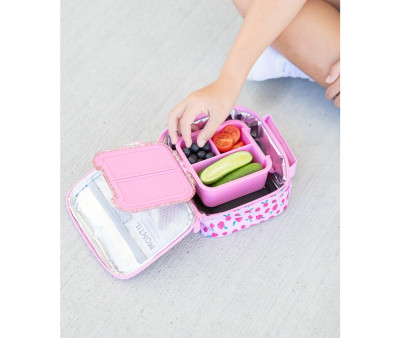 Caja de Almuerzo Bento 2 Pink Floss Glitter 2 Compartimentos