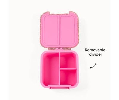 Caja de Almuerzo Bento 2 Pink Floss Glitter 2 Compartimentos
