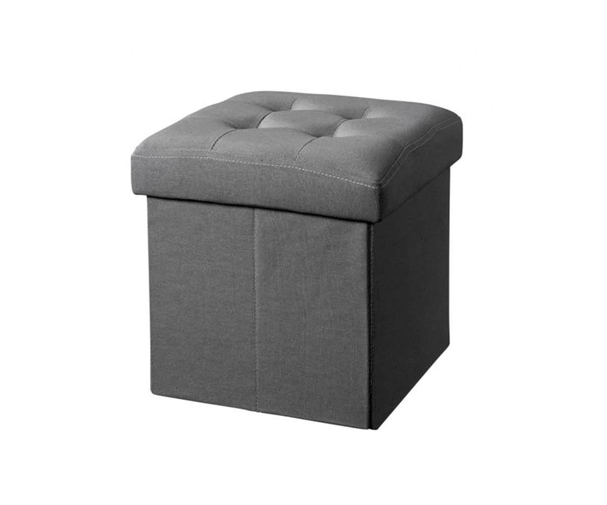 Taburete y Caja de Almacenaje Dark Grey