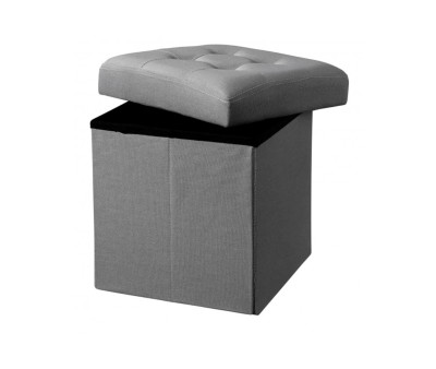 Taburete y Caja de Almacenaje Dark Grey