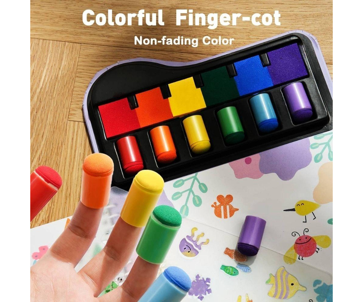 Libro Creativo per Dipingere con le Dita e Tamponi