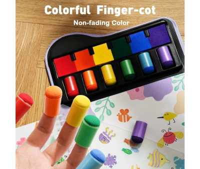 Libro Creativo per Dipingere con le Dita e Tamponi