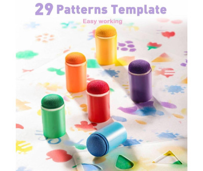 Libro Creativo per Dipingere con le Dita e Tamponi