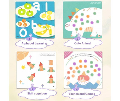 Libro Creativo per Dipingere con le Dita e Tamponi