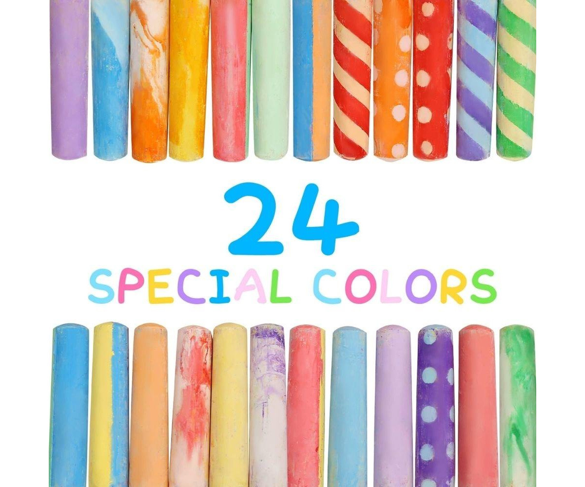 24 Gessetti Lavabili Jumbo + 2 Impugnature