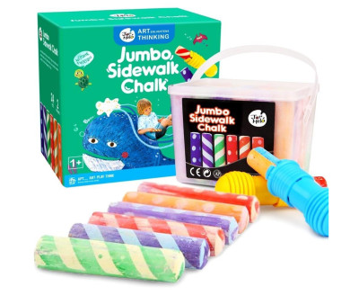 24 Gessetti Lavabili Jumbo + 2 Impugnature