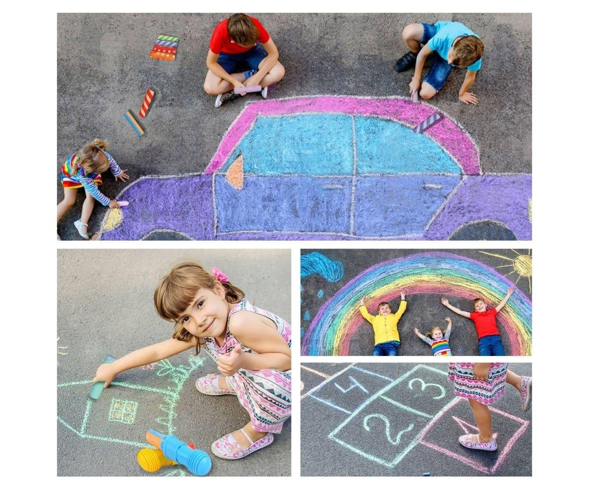 24 Gessetti Lavabili Jumbo + 2 Impugnature