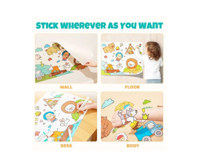 Rotolo Carta Adesiva Poster Animal Stories