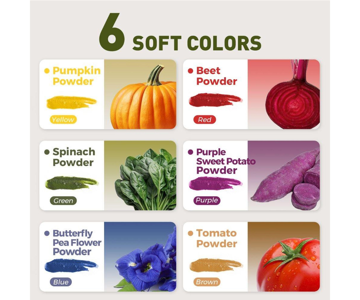 Peinture Végétale Naturelle en Poudre 6 Couleurs