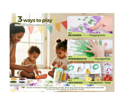 Peinture Végétale Naturelle en Poudre 6 Couleurs