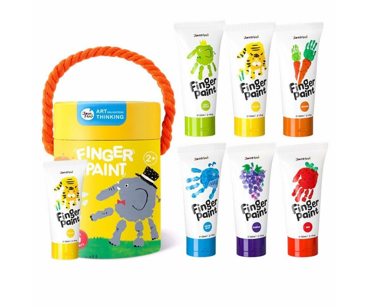 Seau de Peinture au Doigts 6 Couleurs
