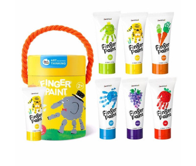 Secchiello Pittura a Dita 6 Colori 