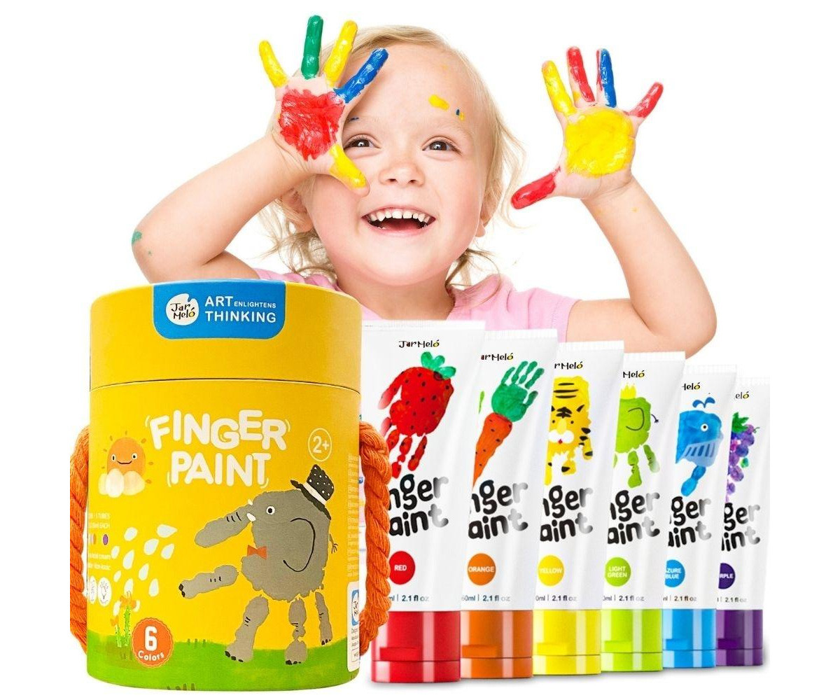 Seau de Peinture au Doigts 6 Couleurs