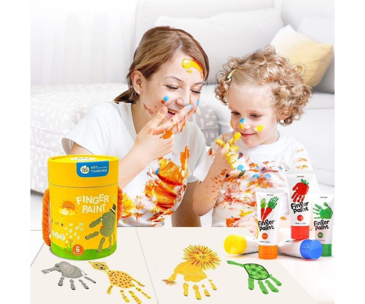 Seau de Peinture au Doigts 6 Couleurs