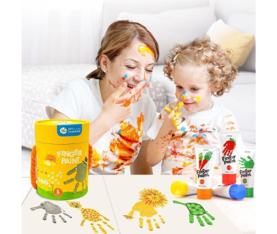 Seau de Peinture au Doigts 6 Couleurs