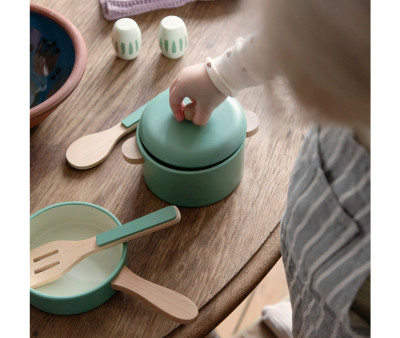 Set de Ollas y Sartenes de Madera Sage Green