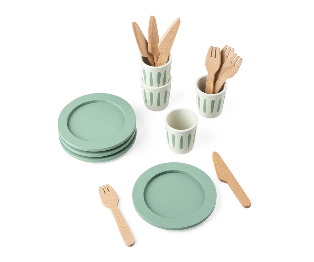 Vajilla Infantil de Madera para 4